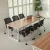 Import Modern design simple office furniture 6 person seats conference room table meeting table from South Korea