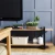 Import Modern home fashion living room furniture wooden Black metal square frame television TV stand showcase tv cabinet modern from South Korea