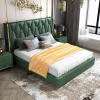 Modern leather beds  super king size bed Customizable multifunction storage bed