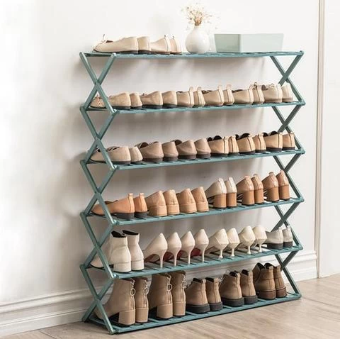 Buy Modern Portable Foldable Bamboo Wooden Shoe Rack For Home ...