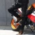 motorcycle sports gears elastic CE protectors denim jean wear apparel man black slim pant straight street urban motorcycle P043