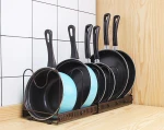 Multi Tiers Pot Frying Pan Lid Storage Organizer Kitchen Cookware Dish Racks