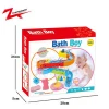 Multicolor baby plastic water bath toy with shower toy set for kids