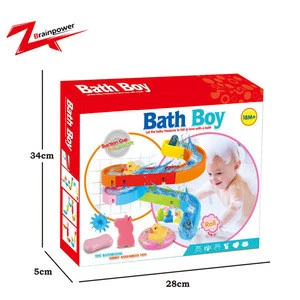Multicolor baby plastic water bath toy with shower toy set for kids