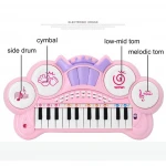 Multifunctional keyboard 24 keys with microphone cartoon electronic organ toys for kids