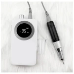 Nail Cutter for Gel Nails Battery 35000 rpm Electric Nail File 2 in 1 Table Device and Portable Cutter Set LED Display