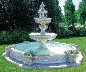 Natural best price marble made manufacturer music fountain stone garden products