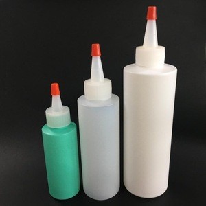Natural HDPE cylinder rounds Ink Bottles come topped with yorker tips great for dispensing many products