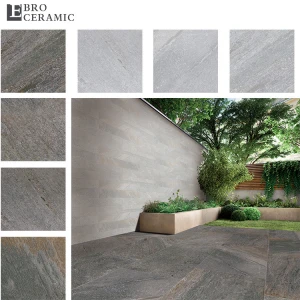 Natural stone look 20mm thick outdoor porcelain tile paver for terraces