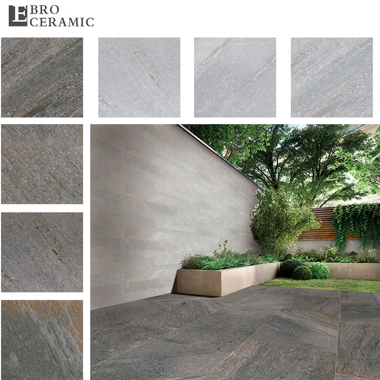 Natural stone look 20mm thick outdoor porcelain tile paver for terraces