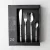 Import New 24 pcs flatware gift set textured stone design handle elegant wedding silver cutlery set 24 pieces from China