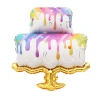 New Design Birthday Wedding Decoration Foil Cake Shape Party Balloon