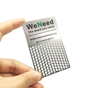 New design custom novelty OEM black plate metal weed tobacco herb grinder cards