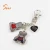 Import new design high quality custom shape enamel metal keychain/key ring/key holder llavero from China
