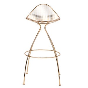 new design popular wire bar stool in gold