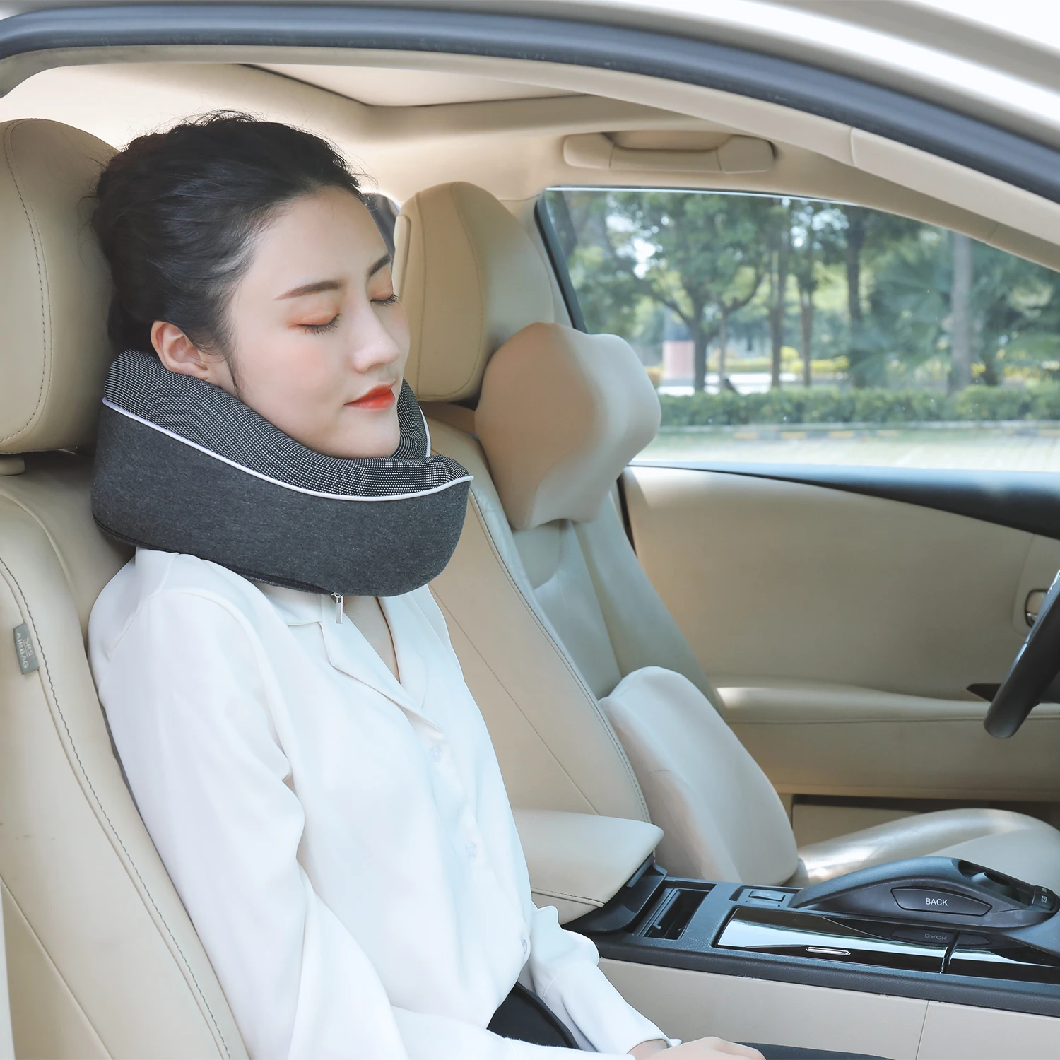 New Design Portable Custom 360 Neck around Memory Foam Neck Rest Travel Pillow