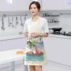 New Design Wholesale Polyester Linen Custom Designed Flamingo Pattern Kitchen Cooking Apron