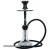 Import New design Wholesale wooden stem with resin shisha smoking stainless steel luxury glass shisha hookah from China