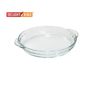 New eco-friendly healthy glass baking dish/top quality glass baking tray/hot sale glass baking cake pan
