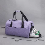 New fitness gym bag with shoe compartment business short travel bag sports handbag shoulder bag printing custom logo