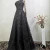 Import New high quality  shiny black long big skirt show thin lace evening dress from China