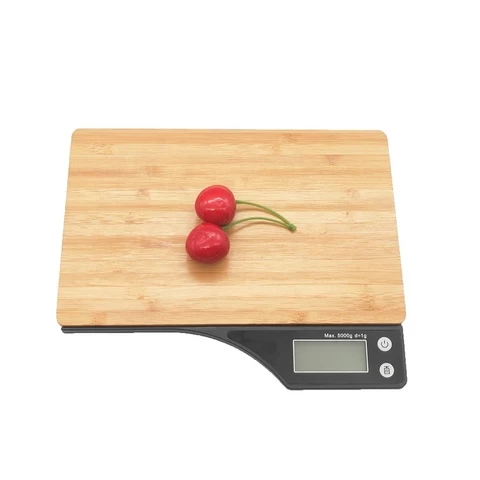 New products digital kitchen sale lc display table food scale natural bamboo scale