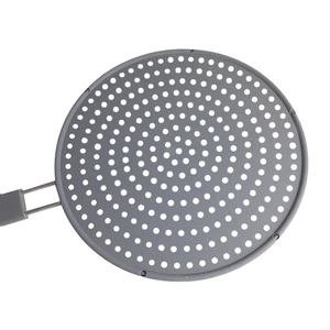 New Release High Quality Silicone Oil Strainer Colander Splatter Screen with Handle