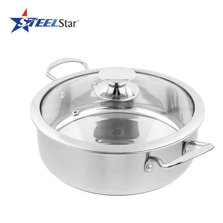 New style 6pcs stainless steel cookware sets with glass lid , pan set,copper bottom stainless steel coo