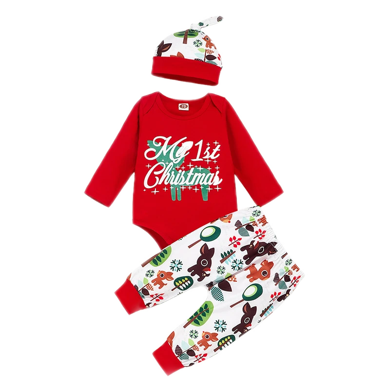 New Style  Christmas Baby Set Baby Cotton Underwear Winter Rompers For Infants