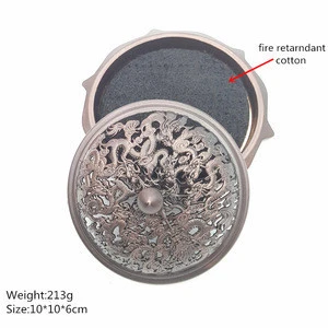Newest China Features Round Metal Sandalwood Furnace Custom Incense Burner for Home/Office/Car Decorations