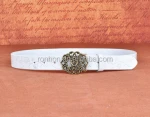 newest fashion ladies PU belts with creative beautiful buckle