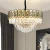 Import Newest indoor Lighting Chandelier round gold Pendant Rectangle Shape Fixtures modern chandelier from China