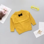 NJ1440 2017 autumn kids fashion bowknot boys knitted pullover sweater