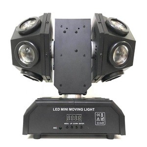 Non-polar Rotation 12*10W RGBW LED With RG Laser Double Arm Moving Head DJ Stage Light