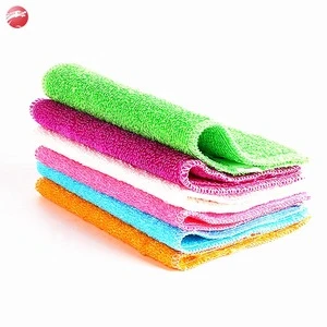 Non-stick oil  kitchen high tecnology bamboo cloth microfiber cleaning  towel dishcloth for kitchen