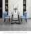 Import Nordic Light Luxury Fashion Design Marble Stone Modern 6 sets lndustrial Italian Dining Table from China
