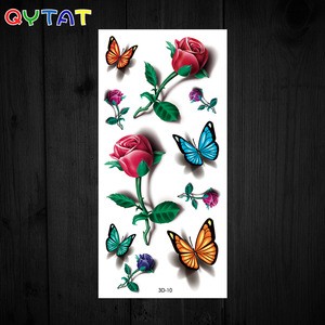 OEM High Quality Ink Waterproof Colourful Butterflies Cute Temporary Tattoo Sticker 3d Tattoos