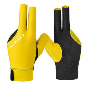 Oem Odm Wholesale Best Billiard Pooling Cue Cut Snooker Table Game Player Gloves With 3 Fingers