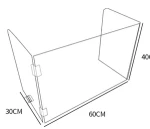 OEM School Classroom Student Use Office Desktop Table Desk Foldable Transparent Clear Plastic PMMA Acrylic Partition Divider
