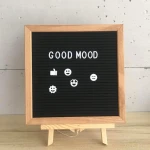 Office Home Decor Russian Alphabet Wooden Frame Decorative Changeable Characters Felt Letter Boards