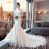 One-shoulder 2020 new Korean slim princess luxury small tail slim fishtail wedding dress