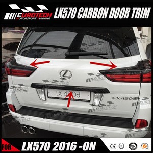 Original design New arrival Hot salehigh quality carbon fiber back door trim tail light trim for LX570 LX450d lexus 2016