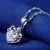 Import OSDN75 Fashion Silver Heart Necklace With Aaa Cubic Zirconia from China