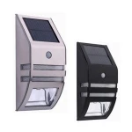 Outdoor Garden Wall Lamp Stainless Steel Solar Power LED Motion Sensor Garden Light