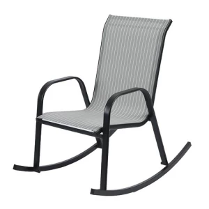 Outdoor Rocking Chair Iron Frame Textile Comfortable Single Seater Chairs
