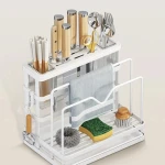 OWNSWING Multifunctional Knife Holder Stand Home Kitchen Utensil Counter Cutting Board Rack Pot Lid Storage Rack Cutlery Holder