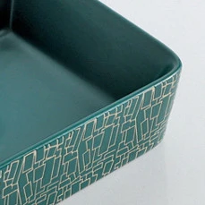 Personalise creative design matt glazed rectangular bathroom ceramic sinks countertop bathroom vanity basin