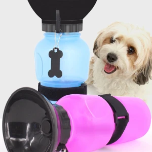 Pet Dog Drinking Water Bottle Sports Squeeze Bottle Pet Portable Travel Outdoor Feed Bowl