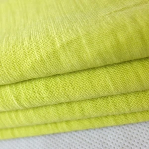 Plain single jersey T shirt nylon ramie fabric