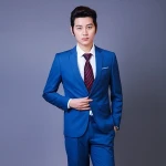 Plus Size Clothing Blue Coat Pant Designs Men Three Piece Suits For Wedding Wear